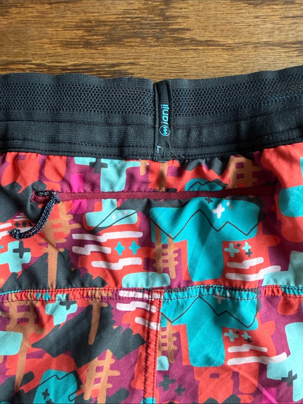 Janji Men's Athletic Shorts - Red Multi & Gray - Picture 11 of 14